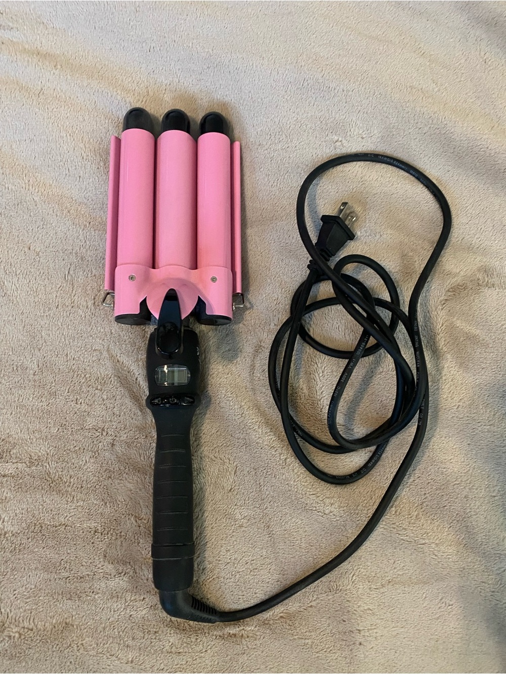 Alure triple 3 barrel curling waver iron wand